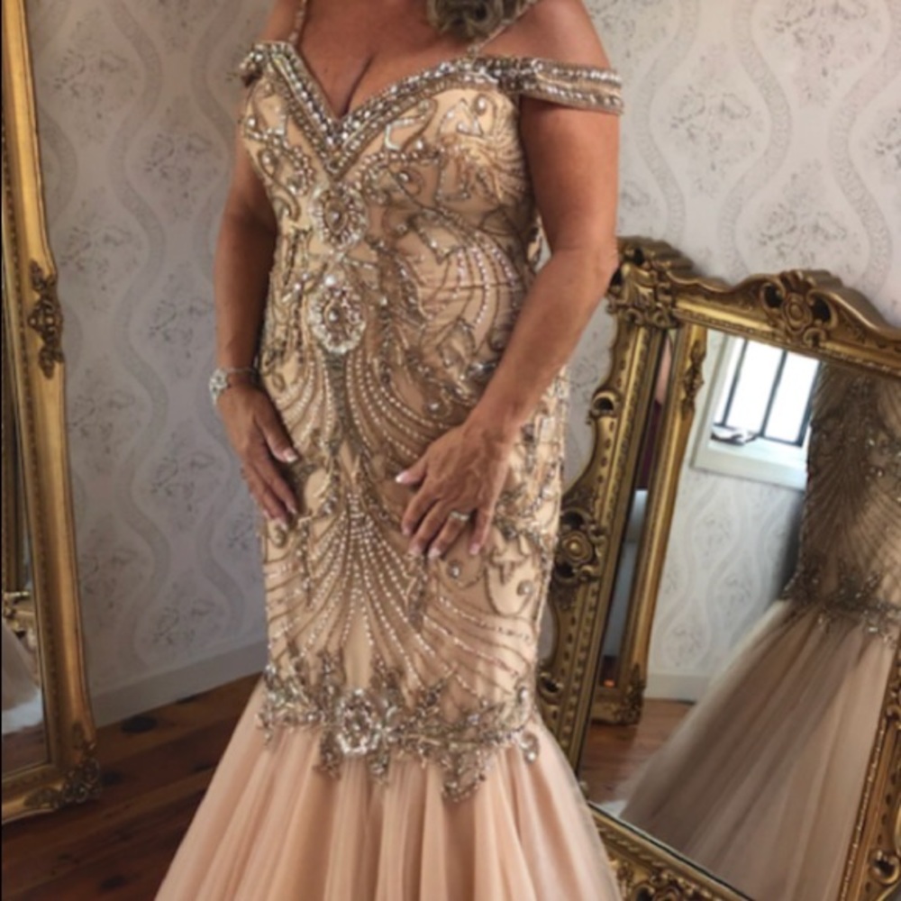 Gown Gold/Copper. Altered  to  a size 12-14!